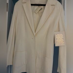 Boston Proper Blazer Cream Color Size 10 NEW
